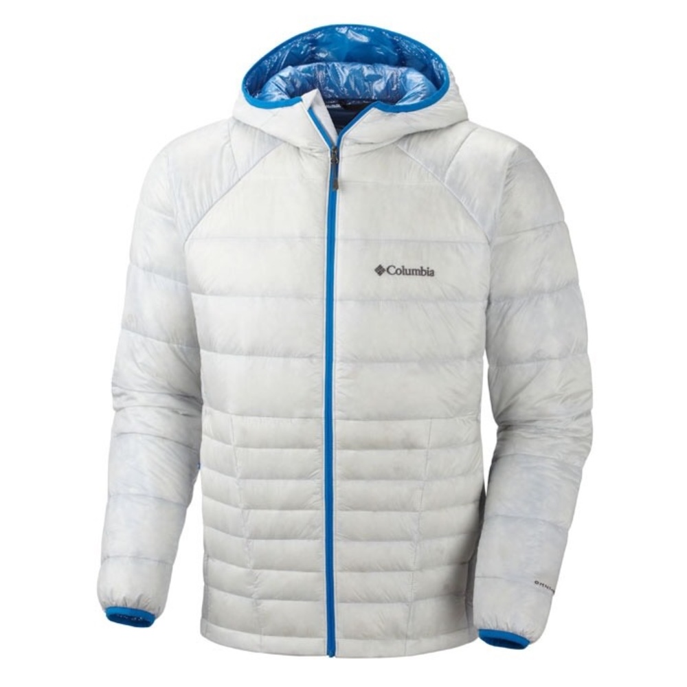 NEW PACKABLE COLUMBIA MENS DIAMOND 890 TURBODOWN HOODED JACKET, MENS LARGE